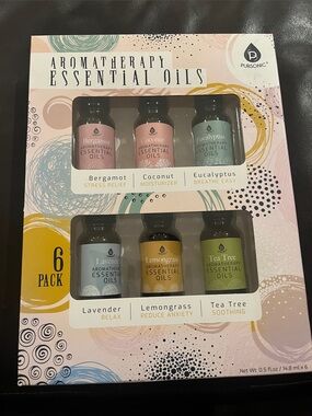 Pursonic Aromatherapy Essential Oils 6-Pack - Assorted Colors